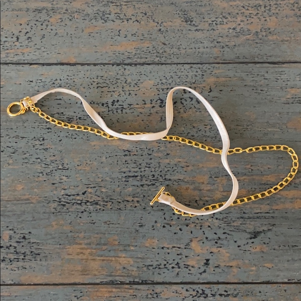 Gorjana leather and chain triple wrap bracelet